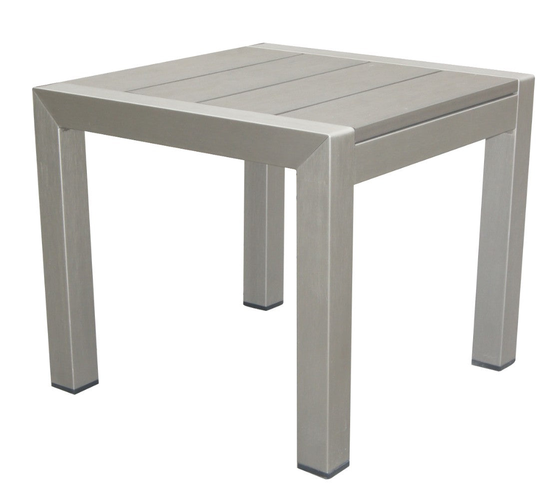 16 Inch Outdoor Side Table, Highly Functional, Easy Movable, Gray
