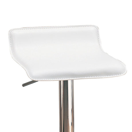 Contemporary Backless Seat Bar Stool, White ,Set of 2