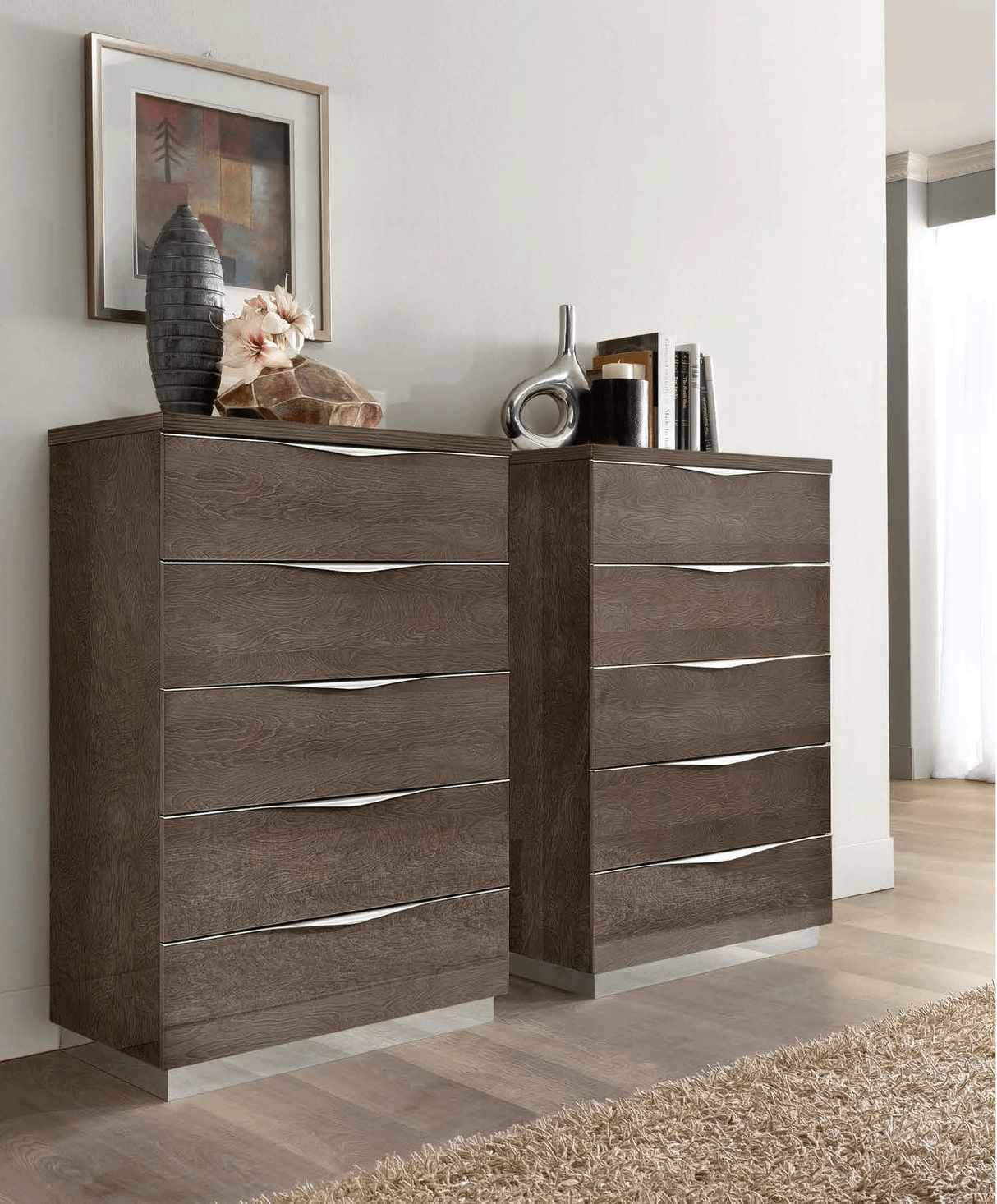 Platinum 5 Drawer Chest - Silver Birch by Camelgroup