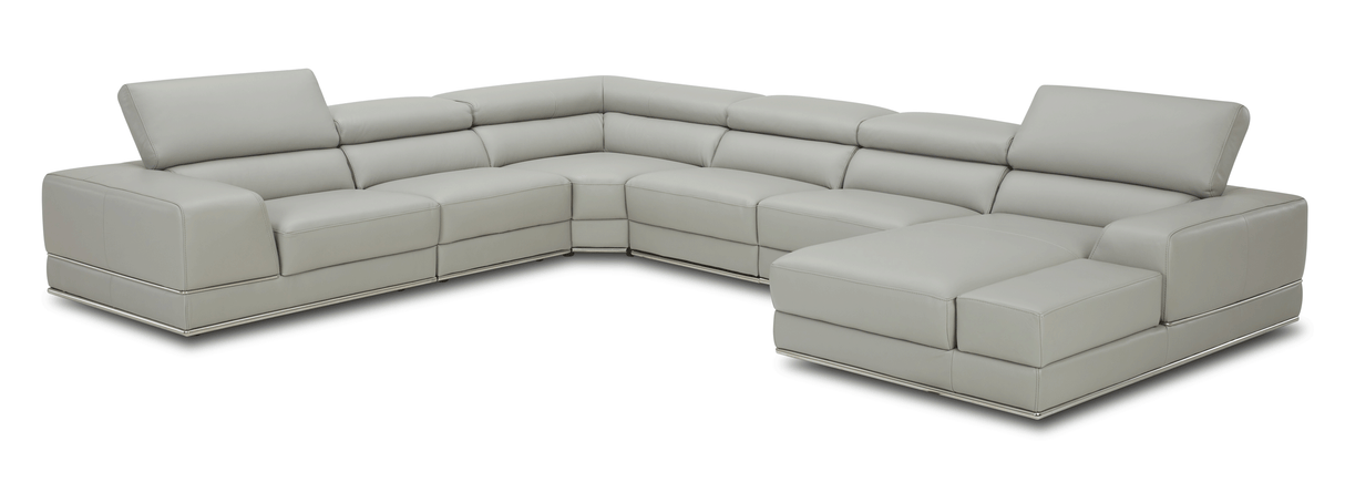 1576 Modern Top Grain Sectional Right Chaise