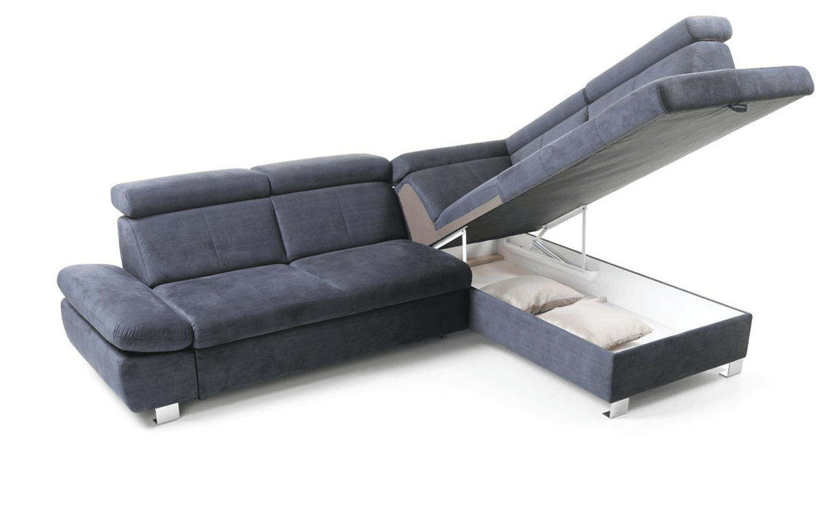 Happy Sectional with Bed and Storage Left Chaise