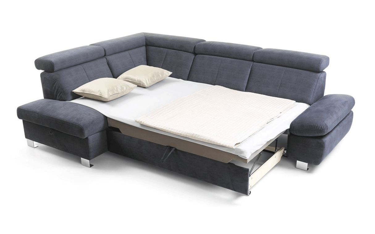Happy Sectional with Bed and Storage Left Chaise