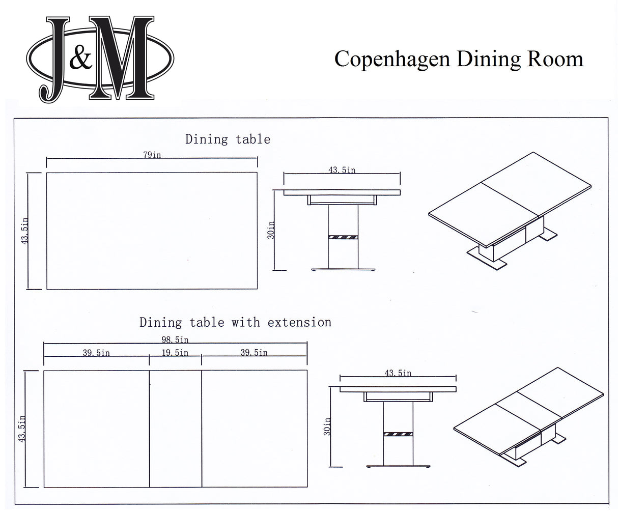 Copenhagen Dining Table