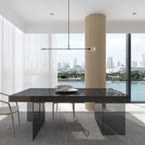 Cloud Modern Dining Table in Grey High Gloss