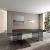 Cloud Modern Dining Table in Grey High Gloss