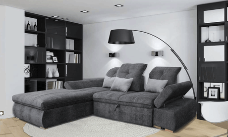 Estero Modern Fabric Sectional Right