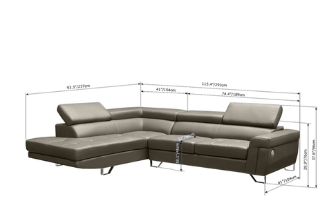 1807 Sectional Left in Taupe