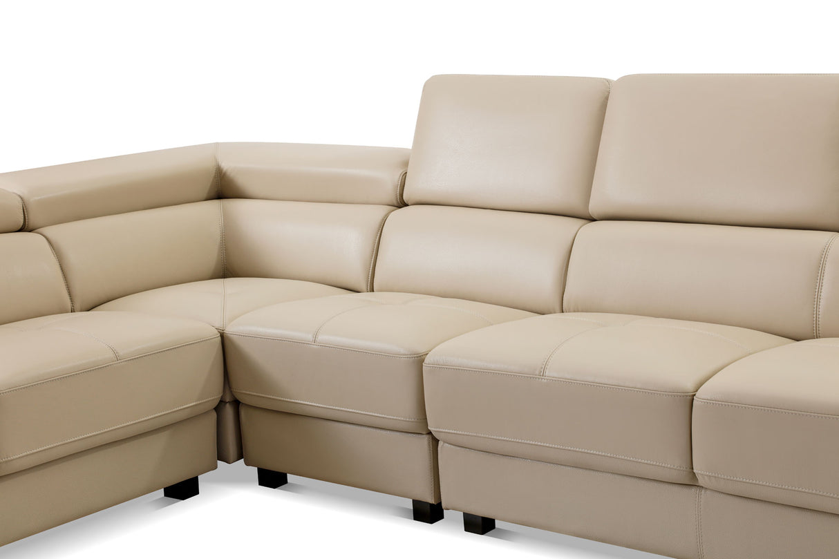 2786 Contemporary Leather Sectional