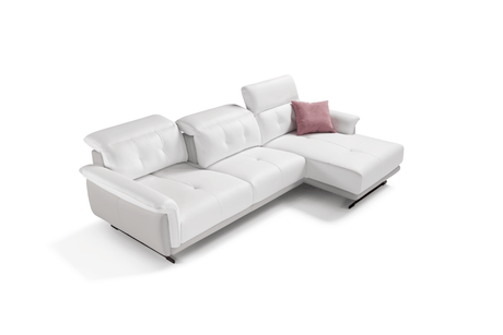 Sofia Top Grain Leather Right Sectional by Filosofa