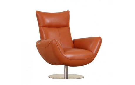 DivanItalia 360° Swivel Lounge Chair in Top Grain Italian Leather
