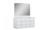 Bellagio Modern Lacquer Wood High Gloss Dresser in White