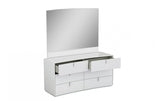 Bellagio Modern Lacquer Wood High Gloss Dresser in White