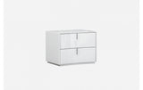 Bellagio Modern Lacquer Wood Night Stand in White