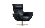 DivanItalia 360° Swivel Lounge Chair in Top Grain Italian Leather