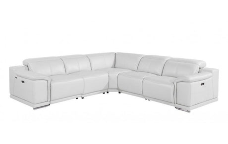 DivanItalia 9762 6-Piece 3-Power Reclining Sectional w/ 1-Console