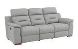 9408 Modern Leather Reclining Sofa  in Beige