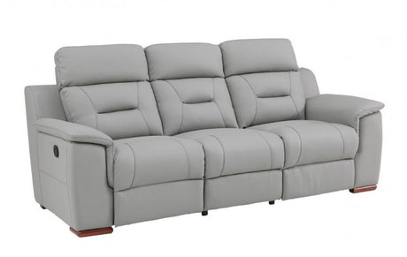 9408 Modern Leather Reclining Sofa  in Beige