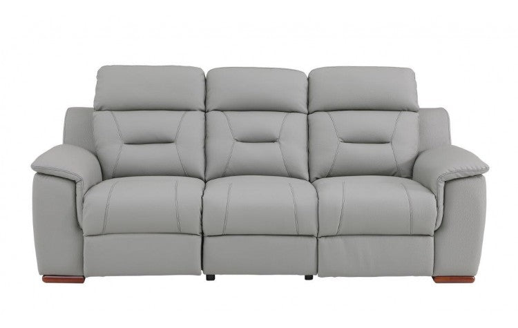 9408 Modern Leather Reclining Sofa  in Beige