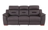 9408 Modern Leather Reclining Sofa  in Beige