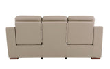 9408 Modern Leather Reclining Sofa  in Beige