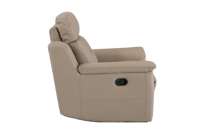 9408 Modern Leather Reclining Sofa  in Beige