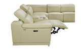 DivanItalia 9762 5-Piece  3-Power Reclining Italian Leather Sectional in BEIGE