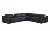 DivanItalia 9762 6-Piece 3-Power Reclining Sectional w/ 1-Console