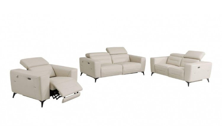 Top Grain Italian Leather 3PC Set with Power Recliner