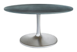 Metropolis Dining Table (60") Gray & Silver