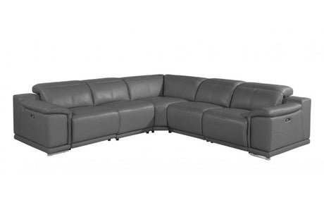 DivanItalia 3-Power Reclining 6PC Sectional w/ 1-Console